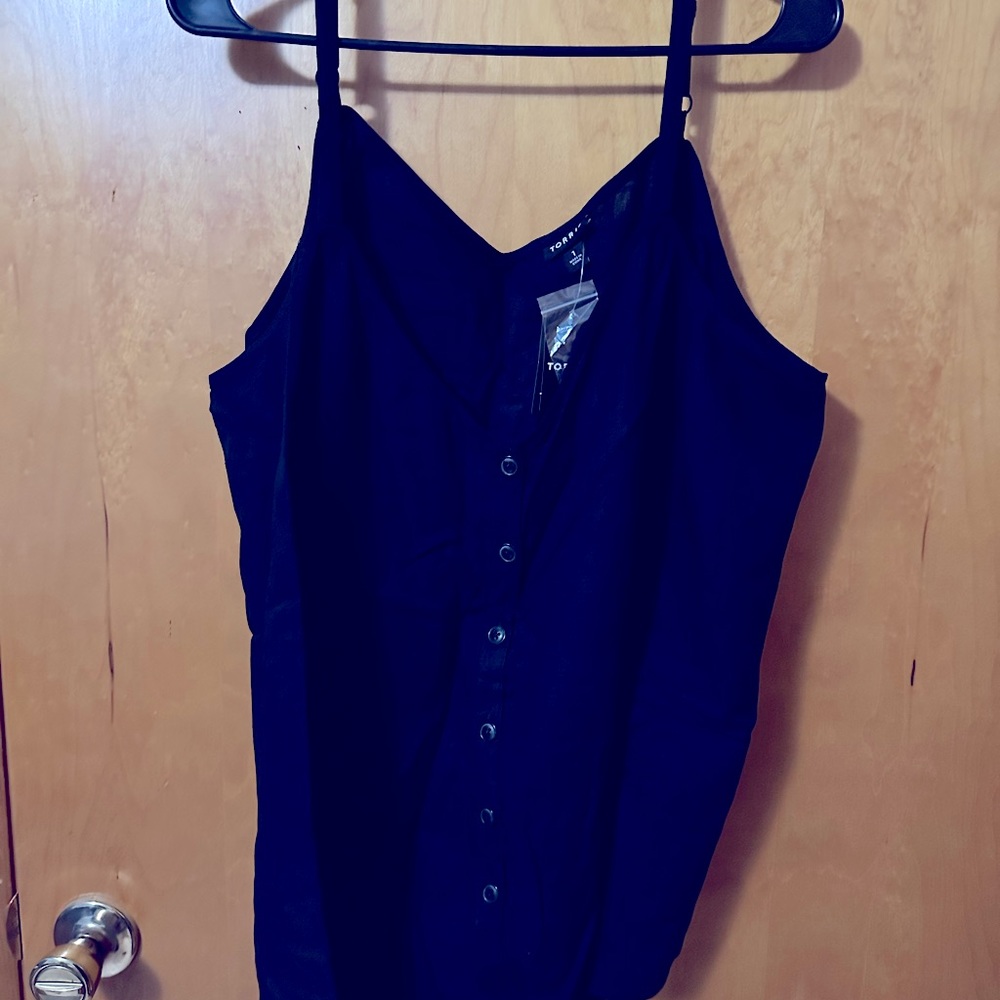 Torrid cotton blend black camisole. Size 1 new